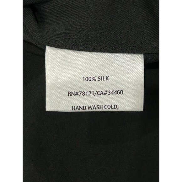 Eileen Fisher Sz XS Black Silk Sleeveless Spaghetti Strap Camisole Top Minimal - Picture 6 of 10